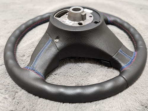 NEW LEATHER BMW E46 E53 E39 E38 Sport Black OEM Steering Wheel M POWER - Picture 10 of 11
