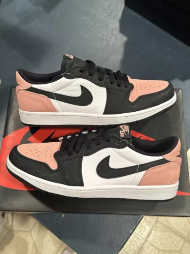Size 10 - Air Jordan 1 Low OG Bleached Coral Black Pink CZ0790-061 100% Real