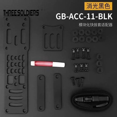 Tactical CNC Machined MOLLE Belt Modular Holster Adapter Adjustment w/ Leg Strap - Picture 13 of 16