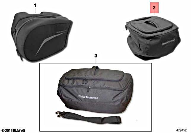 Genuine BMW K02 K03 K08 K09 K49 K53 Inner Bag Topcase 2 Small 30l 