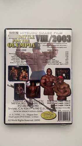 The Battle For The Olympia 2003 - 2 DVDs - Body Building - Sealed - Over 5 Hours - Imagen 2 de 2
