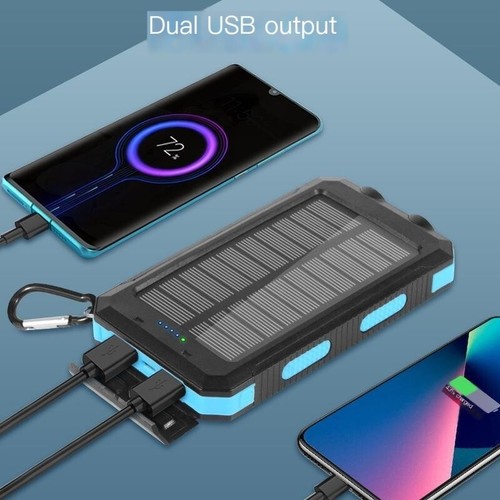 20,000mAh Waterproof Solar Charger with Dual USB Ports and LED Flashlight Perfec - 第 16/40 張圖片