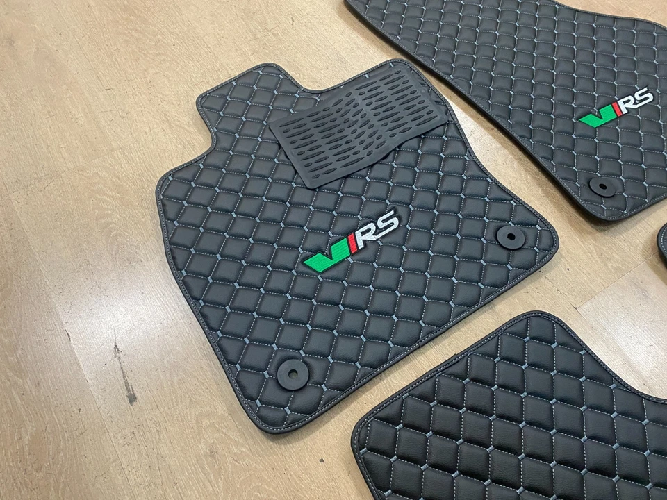 Luxury Leather Car Mats for Skoda Octavia 2013 - 2020 VRS , Made to Order Foto 4 de 4