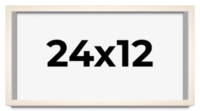 24x12 Frame White Wheat Solid Wood Picture Frame | Moulding Width 0.75 Inches |