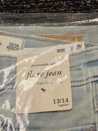 Abercrombie Kids 255-388-00035-280 High Rise Flare Jeans 13/14 Regular - Picture 4 of 10