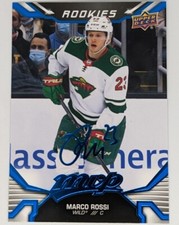 Marco Rossi 2022-23 Upper Deck MVP Blue Foil Parallel RC #221