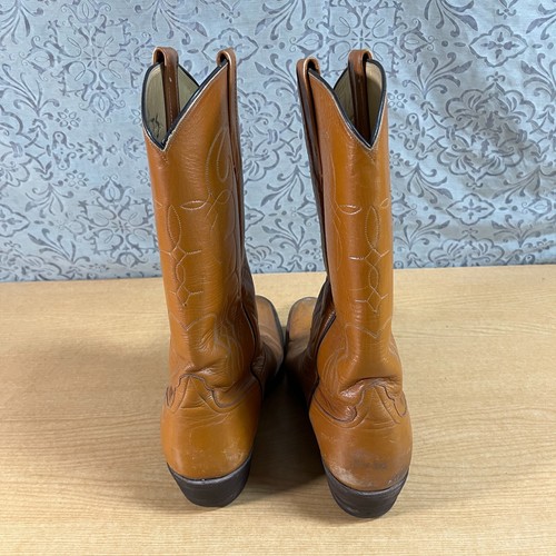 Stivali da cowboy vintage Rios of Mercedes da uomo marrone chiaro taglia 8 stile D 1240D - Foto 3 di 9