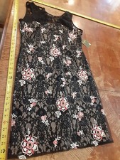 Taylor Dress Size 6 Floral Pink Green Sleeveless Lined A Line NWT #S99