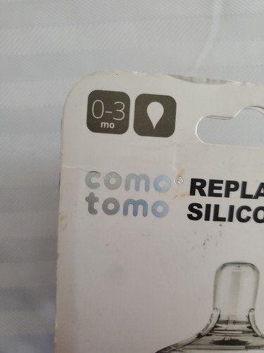 Nuovo capezzolo in silicone di ricambio Como Tomo, flusso lento, 0-3 mesi 2 confezioni 4 totali - Foto 8 di 13