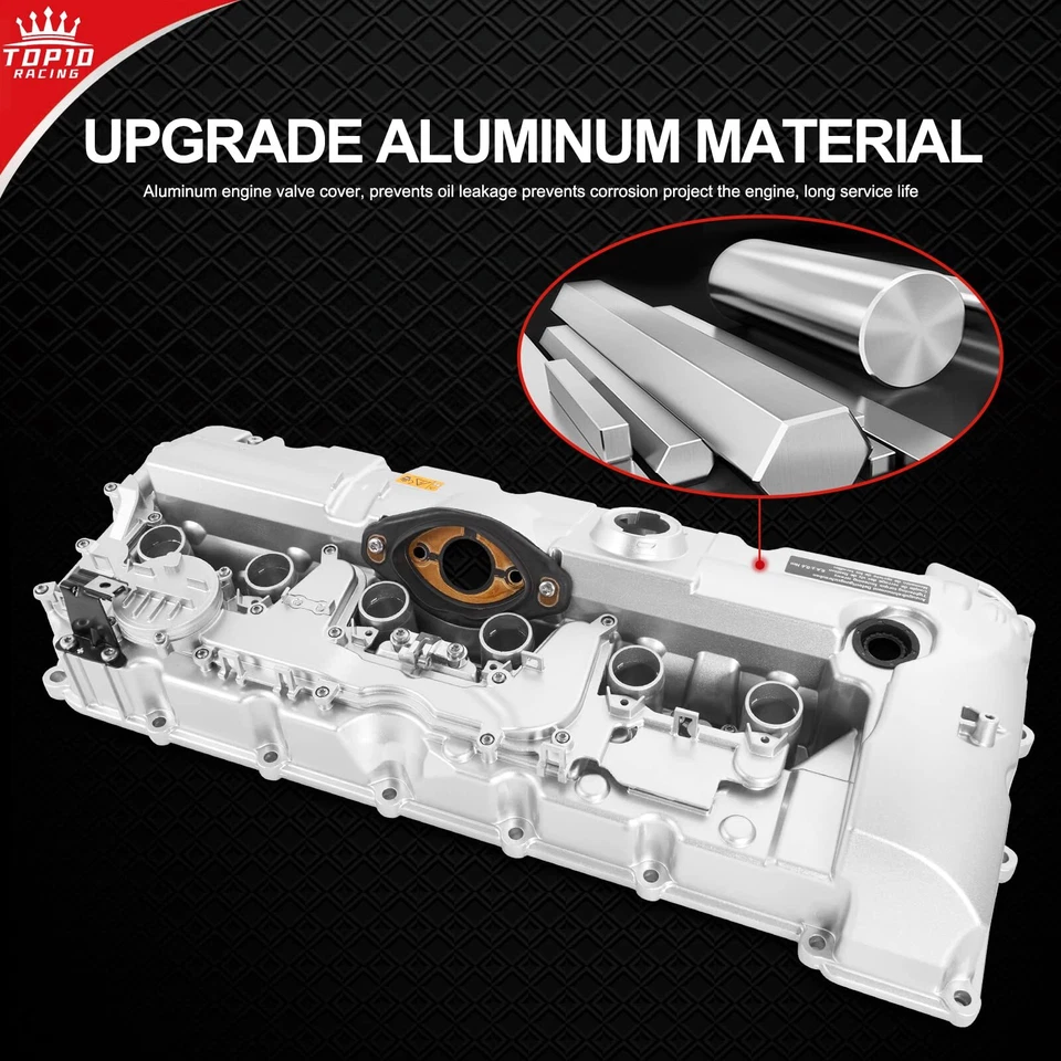 Cubierta de válvula de ALUMINIO de actualización para BMW N52 E70 E82 E90 E91 328i 528i 128i X3 X5 Z4 Foto 2 de 4