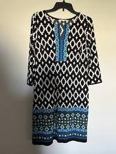Studio One Womens Size Small Dress Multi Color Shift Wear To Work