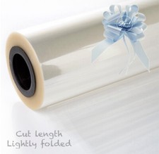 ShredAstic� Clear Cellophane GiftWrap Blue Pullbow Hamper Baby Shower Cut Length