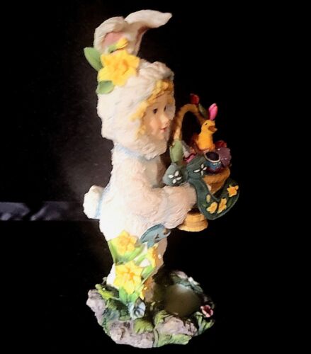 LENOX COLLEZIONE THE LITTLE EASTER BUNNY GIRL CON SCATOLA E COA - Foto 4 di 6