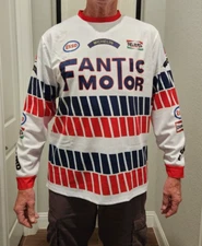 New Reproduction Vintage FANTIC MOTOR Jersey, Mens L, Motocross Trials Twinshock