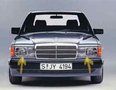 for Mercedes W201 190 Trim Under Headlight Left + Right 2018890163 + 0263 NEW