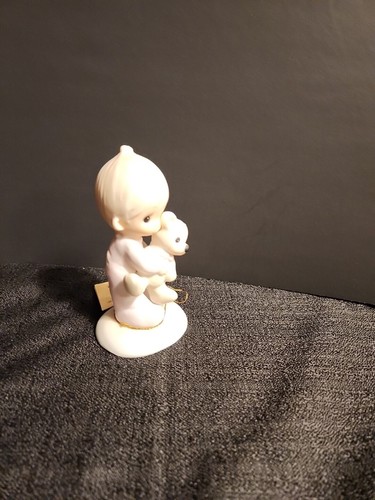 Precious Moments, Jesus Loves Me, E-1372/B, Boy, Teddy Bear - Picture 4 of 5