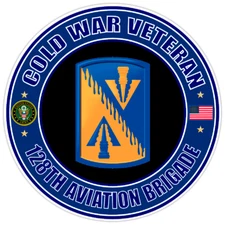 Cold War Veteran 128th Aviation Brigade Bumper Sticker Military Vinyl Decal 5"