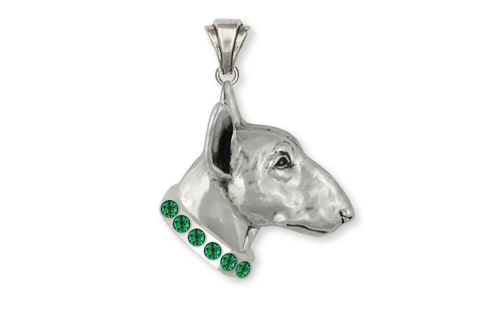Bull Terrier Pendant Handmade Sterling Silver Dog Jewelry BU6 SP