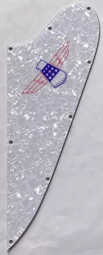 Guitar Parts Guitar Pickguard for Gibson Thunderbird Firebird "Logo" White Pearl