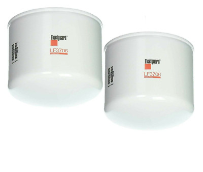 (2) LF3706 Fleetguard Pack 2 Lube Filter Spin-on Onan 122-0893 Kubota 1732132430