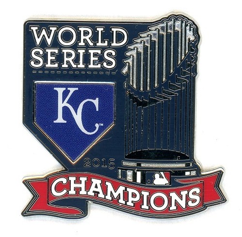 KC Royals 2015 World Series Champions Trophy Pin Champs IN STOCK kansas city W - 第 1/3 張圖片