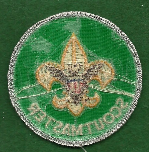 BOY SCOUT ADULT POSITION PATCH - SCOUTMASTER - PLASTIC BACK - FREE SHIPPING - Picture 2 of 2