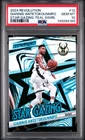 2024 Panini Revolution Basketball Teal Swirl Giannis Antetokounmpo #12 PSA 10