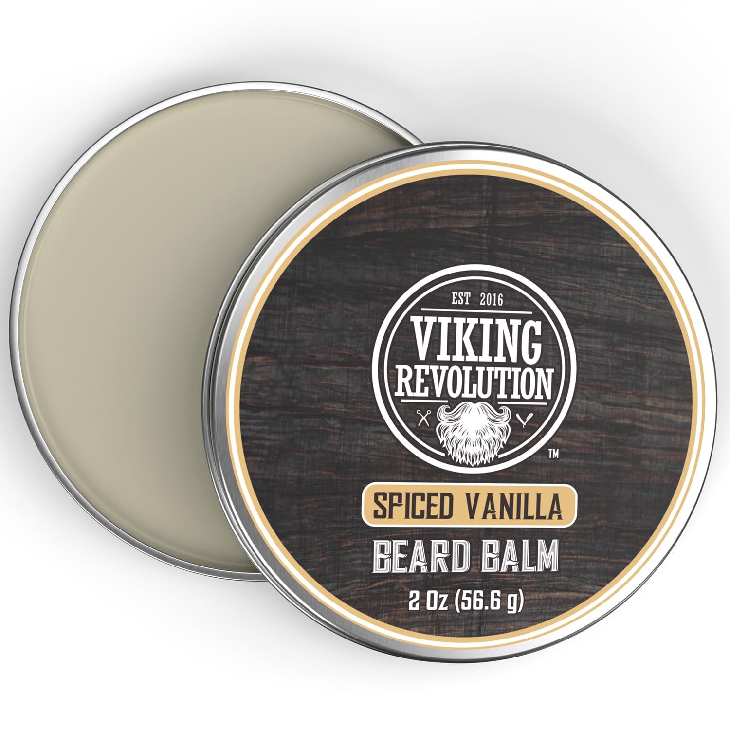 Viking Revolution Spiced Vanilla Beard Balm - Beard Butter with Argan Oil, Beard