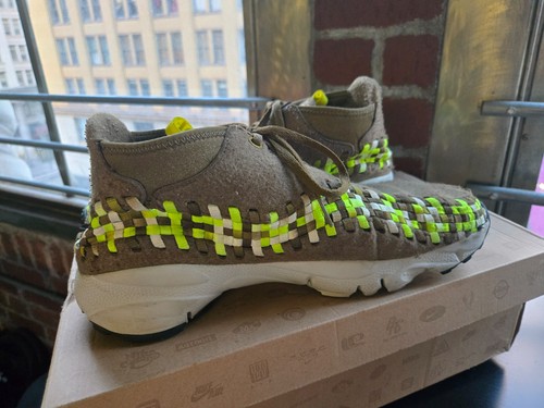 Nike Air Footscape Woven Chukka Motion Raw Umber Volt 443686-203 (2012) taglia 12 - Foto 5 di 8