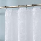 LinenZone Extra Long Lace Shower Curtains with 72W x 84L (Pack of 1), White 