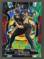 Evan Brown 2025 Panini Select Black and Green Prizm Shock - #24