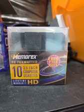 Memorex Black Diskettes Floppy Disks 10-Pack 3.5" Brand New Sealed