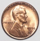 1954 S Lincoln Cent RED CHOICE BRILLIANT UNCIRCULATED (J286)