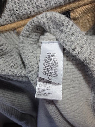Marmot Grey Wool Blend Pullover Ski Winter Mens Size XL Sweater - Picture 4 of 6