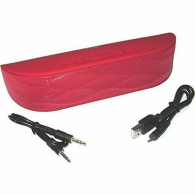 Nutek Electronics BT2102M3 Bluetooth Speaker- Mic Red