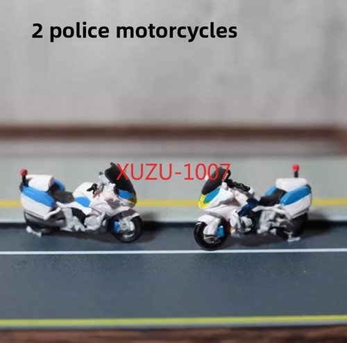 4pcs 1/64 Traffic Police On Duty Scene Props Miniature Painted Figure Model New - Picture 12 of 19