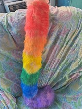 Large Handmade Rainbow Fursuit Tail MQ kinda unfinished 