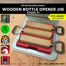 xTool F1  Wood  Bottle Opener Jig | Laser Engraving Template