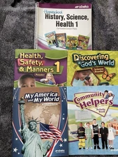 Abeka First Grade History, Science, Health 1 Lesson Plans And Books 1st Grade