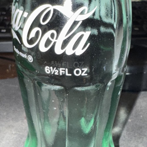 Vintage COCA COLA Bottle 6 1/2 oz Green Glass 1960s Trademark Very Clean - Picture 3 of 4