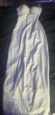 Long White Slip For Under Dress With Removeable Clear Straps Size 34C