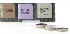 Unused in Box Contax TVS METAL HOOD P-Filter 30.5mm Hood Cap K-34 From JAPAN