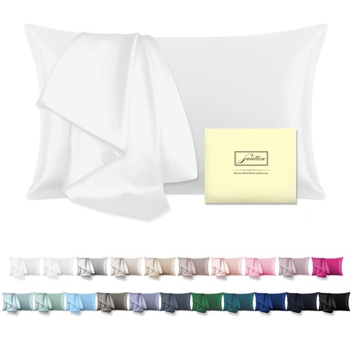 Mulberry Silk Pillow Cases Standard Size Silk Pillowcase for Hair and Skin wi...