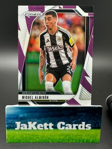 2024-25 Panini Prizm EPL - Miguel Almiron #110 Purple & White Stripe Prizm /92 - Picture 1 of 2