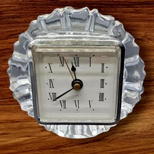 Vintage Crystal Small Classic Mantle Clock