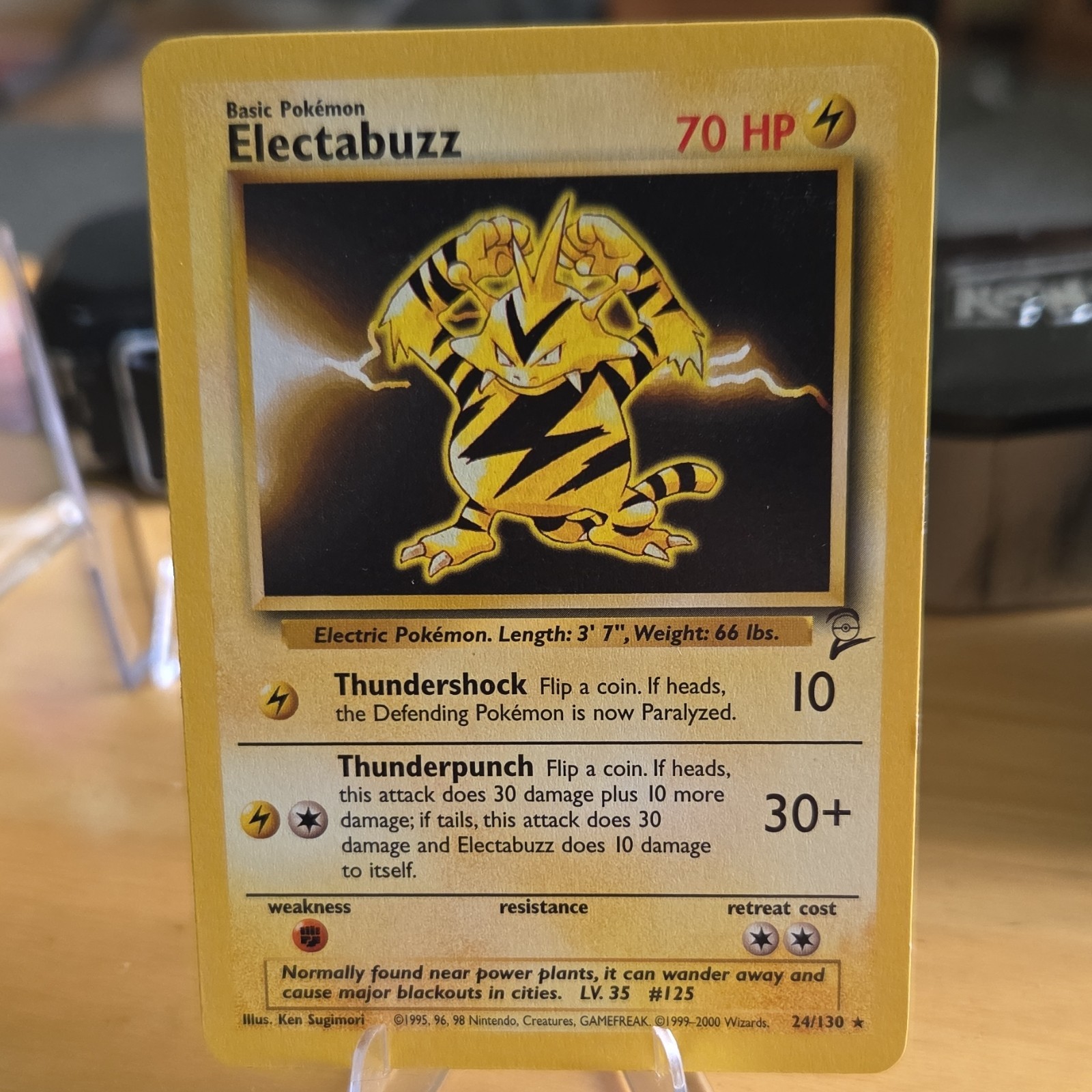 Pokémon Electabuzz Base Set 2 24/130 Wizards of the Coast 2000 Trading Card