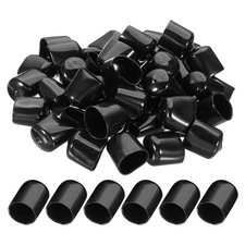25mm/0.98" Rubber End Caps, 44 Pcs Screw Ends Bolt Tube Thread Protector