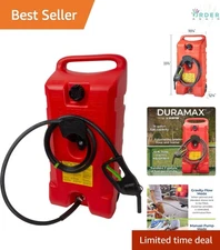 Gas Caddy 14 Gallon Portable Fuel Tank Transfer Pump for Lawn Farm Marine