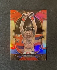 2023 Panini Select UFC - Concourse Max Holloway #85 Red & Blue Prizm