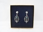 Vintage Avon Mirabella Clip-On Earrings with Box (Turquoise & Hematite) 1974 — photo 2